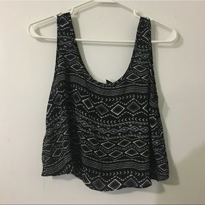 Aztec Print Crop Top